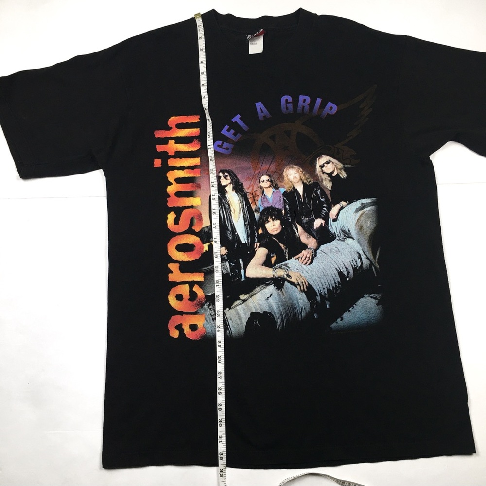 Vintage 1994 Aerosmith Get a Grip Band T-Shirt XL Black Rock Tee 90s Vtg Music - Picture 11 of 16